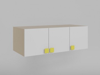Антресоль на шкаф 3-х створчатый Клаксон без машинок (Белый/корпус Клен) в Дубинино - dubinino.mebel54.com | фото