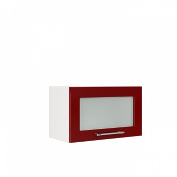 Бруклин ШВГС 600 Шкаф верхний горизонтальный со стеклом (Бетон белый/корпус Белый) в Дубинино - dubinino.mebel54.com | фото