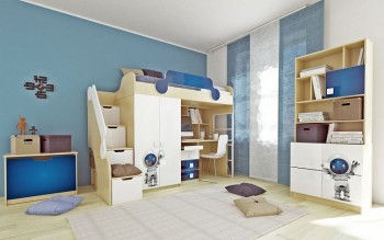 Детская комната Санни (Белый/корпус Клен) в Дубинино - dubinino.mebel54.com | фото
