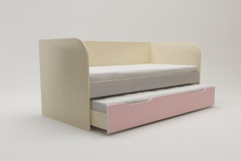 Диван-кровать Грэйси (Розовый/Серый/корпус Клен) в Дубинино - dubinino.mebel54.com | фото