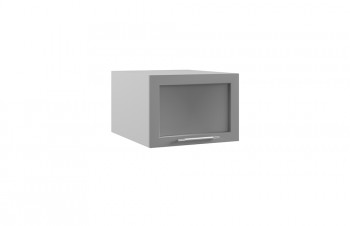 Гарда ГПГС 500 шкаф верхний горизонтальный глубокий со стеклом (Ваниль/корпус Серый) в Дубинино - dubinino.mebel54.com | фото