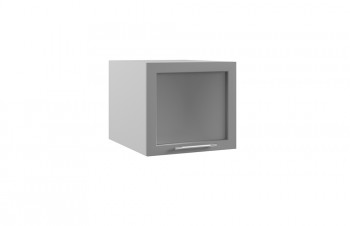 Гарда ГВПГС 500 шкаф верхний горизонтальный глубокий со стеклом высокий (Ваниль/корпус Серый) в Дубинино - dubinino.mebel54.com | фото