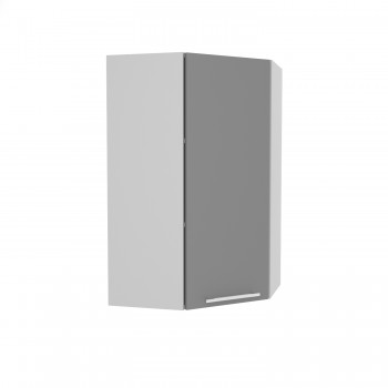 Капри ВПУ 550 шкаф верхний угловой высокий (Липа белый/корпус Серый) в Дубинино - dubinino.mebel54.com | фото