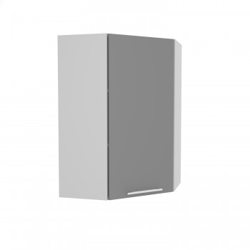 Капри ВПУ 600 шкаф верхний угловой высокий (Липа белый/корпус Серый) в Дубинино - dubinino.mebel54.com | фото
