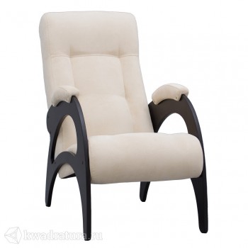 Кресло для отдыха Неаполь Модель 9 без лозы (Венге-эмаль/Ткань Ваниль Verona Vanilla) в Дубинино - dubinino.mebel54.com | фото