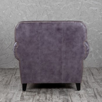 Кресло кожаное Элегант (Фиолетовый) в Дубинино - dubinino.mebel54.com | фото