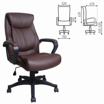 Кресло офисное BRABIX Enter EX-511 (коричневый) в Дубинино - dubinino.mebel54.com | фото