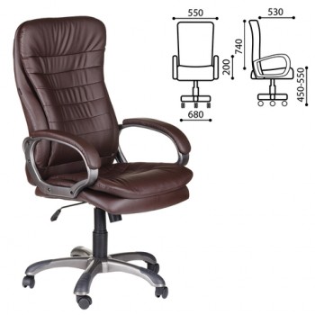 Кресло офисное BRABIX Omega EX-589 (коричневое) в Дубинино - dubinino.mebel54.com | фото