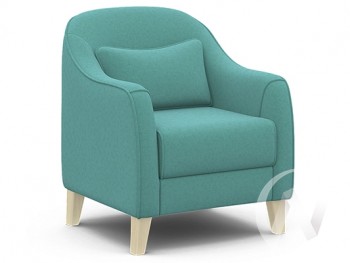 Кресло отдыха Комфорт-4 (бесцветный лак/CANDY AQUVAMARINE) в Дубинино - dubinino.mebel54.com | фото