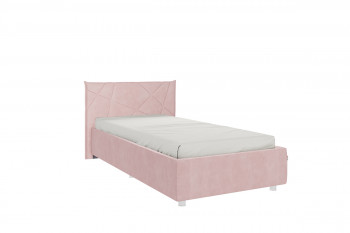 Кровать 0.9 Бест с основанием (Нежно-розовый велюр) в Дубинино - dubinino.mebel54.com | фото