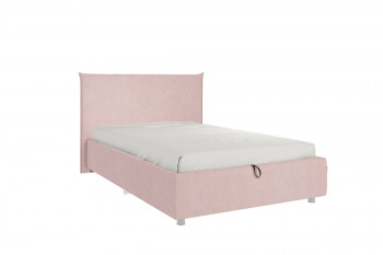 Кровать 1,2 Квест (Нежно-розовый велюр/под-мех) в Дубинино - dubinino.mebel54.com | фото