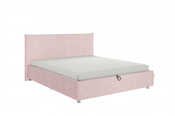 Кровать 1,6 Квест (Нежно-розовый велюр/под-мех) в Дубинино - dubinino.mebel54.com | фото