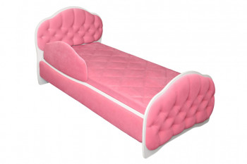 Кровать 160 Гармония 89 Розовый (мягкий бортик) в Дубинино - dubinino.mebel54.com | фото