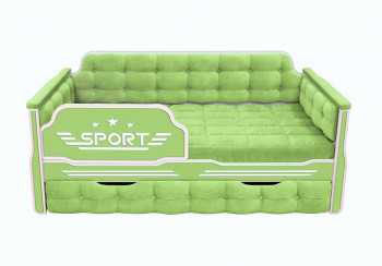 Кровать 170 серии Спорт 1 ящик 81 Фисташка (мягкие боковые накладки) в Дубинино - dubinino.mebel54.com | фото