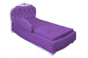 Кровать 190 Гармония Lux 32 Фиолетовый (мягкий бортик) в Дубинино - dubinino.mebel54.com | фото