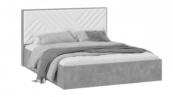 Кровать без ПМ «Хилтон» Тип 1 Ателье светлый/Белый в Дубинино - dubinino.mebel54.com | фото