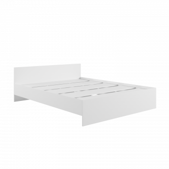 Кровать без ящ. М1400 Мадера Белый в Дубинино - dubinino.mebel54.com | фото