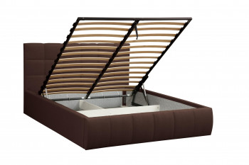 Кровать "Диана" ш. 1600 (Н=1010мм) (жаккард шоколад) в Дубинино - dubinino.mebel54.com | фото