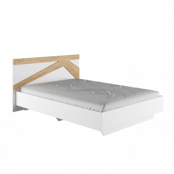Кровать двухспальная 1,4м Теодора (белый/дуб крафт золотой) в Дубинино - dubinino.mebel54.com | фото