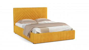 Кровать Гамма ш. 1400 (с основанием для хранения) (велюр тенерифе куркума) в Дубинино - dubinino.mebel54.com | фото