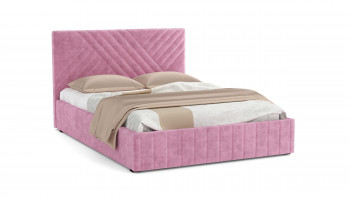Кровать Гамма ш. 1400 (с основанием для хранения) (велюр тенерифе розовый) в Дубинино - dubinino.mebel54.com | фото