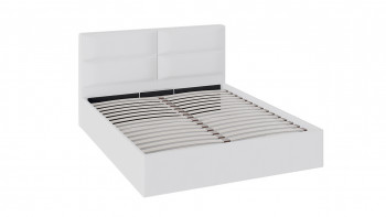 Кровать «Глосс» с мягкой обивкой и подъемным механизмом тип 1 (1600) (Белая) в Дубинино - dubinino.mebel54.com | фото
