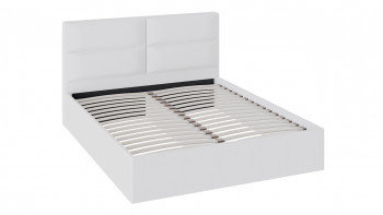 Кровать «Глосс» с мягкой обивкой тип 1 (1600) (Белая) в Дубинино - dubinino.mebel54.com | фото