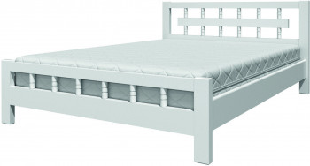 Кровать Натали-5 из массива сосны 900*2000 Белый античный в Дубинино - dubinino.mebel54.com | фото