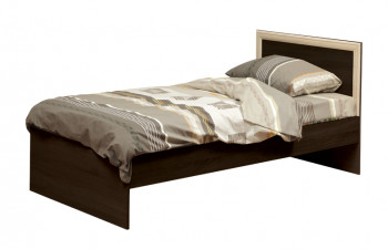 Кровать одинарная 21.55 (шир. 900) с настилом (венге/профиль дуб линдберг)/осн. в Дубинино - dubinino.mebel54.com | фото