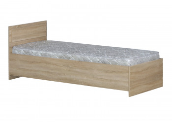 Кровать одинарная 800-2 без матраса (прямые спинки) Дуб Сонома в Дубинино - dubinino.mebel54.com | фото
