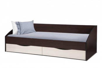 Кровать одинарная "Фея - 3" (симметричная) New (венге / вудлайн кремовый / ДВПО: белый) в Дубинино - dubinino.mebel54.com | фото