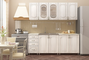 Кухонный гарнитур Лиза-1 (2,0м) (Белый/Сандал) в Дубинино - dubinino.mebel54.com | фото