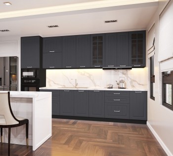 Кухонный гарнитур 1,8м Луксор высокие модули (Клен серый/корпус венге) в Дубинино - dubinino.mebel54.com | фото
