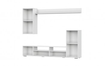 Мебель для гостиной МГС 4 (Белый/Белый глянец) в Дубинино - dubinino.mebel54.com | фото