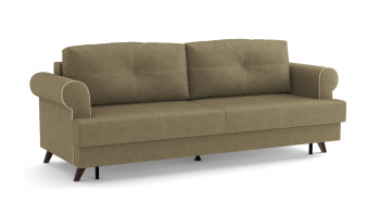 Оливер / диван - кровать 3-х местн. (еврокнижка) (велюр велутто коричневый 23 в Дубинино - dubinino.mebel54.com | фото