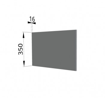 Панель торцевая (для шкафа горизонтального глубокого) ГПГ Гарда, Империя, Ройс (Серый Эмалит) в Дубинино - dubinino.mebel54.com | фото