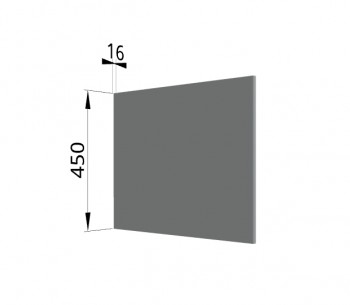 Панель торцевая (для шкафа горизонтального глубокого высокого) ГВПГ Гарда, Империя, Ройс (Серый Эмалит) в Дубинино - dubinino.mebel54.com | фото