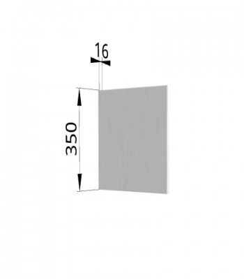 Панель торцевая (для шкафа горизонтального) ПГ Капри (Липа белый) в Дубинино - dubinino.mebel54.com | фото