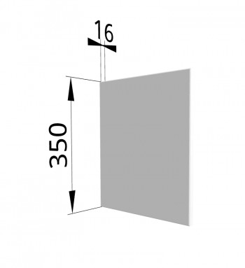 Панель торцевая (для шкафа горизонтального) ПГ Ройс (Белый софт) в Дубинино - dubinino.mebel54.com | фото