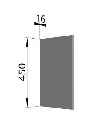 Панель торцевая (для шкафа горизонтального высокого) ВПГ Гарда, Империя, Ройс (Серый Эмалит) в Дубинино - dubinino.mebel54.com | фото