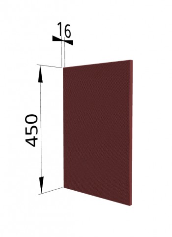 Панель торцевая (для шкафа горизонтального высокого) ВПГ Квадро (Красная кожа) в Дубинино - dubinino.mebel54.com | фото