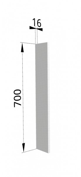 Панель торцевая (для шкафа верхнего торцевого) ПТ 400 Капри (Липа белый) в Дубинино - dubinino.mebel54.com | фото