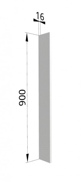 Панель торцевая (для шкафа верхнего торцевого высокого) ВПТ 400 Капри (Липа белый) в Дубинино - dubinino.mebel54.com | фото