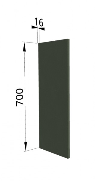 Панель торцевая П Квадро (для шкафа верхнего) Оливково-зеленый в Дубинино - dubinino.mebel54.com | фото