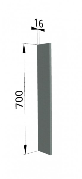 Панель торцевая ПТ 400 Квадро (для шкафа торцевого верхнего) Нарцисс в Дубинино - dubinino.mebel54.com | фото