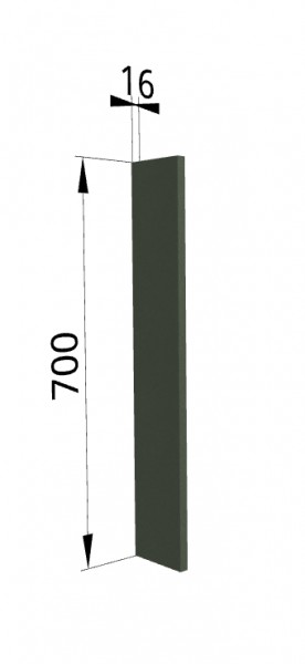 Панель торцевая ПТ 400 Квадро (для шкафа торцевого верхнего) Оливково-зеленый в Дубинино - dubinino.mebel54.com | фото