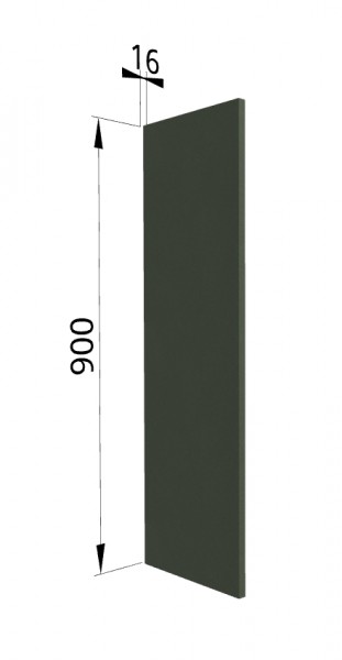 Панель торцевая ВП Квадро (для шкафа верхнего высокого) Оливково-зеленый в Дубинино - dubinino.mebel54.com | фото