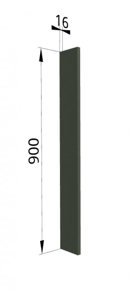 Панель торцевая ВПТ 400 Квадро (для шкафа торцевого верхнего) Оливково-зеленый в Дубинино - dubinino.mebel54.com | фото
