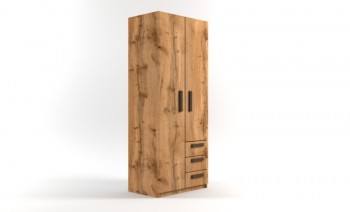 Шкаф 2-х створчатый с ящиками Шервуд (Дуб Вотан) в Дубинино - dubinino.mebel54.com | фото
