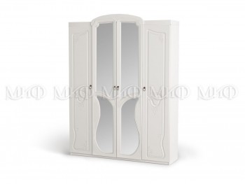 Шкаф 4-створчатый Мария (Белый глянец) в Дубинино - dubinino.mebel54.com | фото